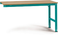 Manuflex AU6115.5021 Werk aanschuiftafel universele standaard met multiplex plaat, bxdxh = 2000 x 800 x 760 870 mm Waterblauw