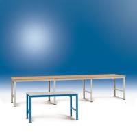 Manuflex AU6125.7035 Werk aanschuiftafel universele standaard met multiplex plaat, bxdxh = 2000 x 1000 x 760 870 mm Grijs wit (RAL 7035)