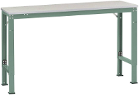 Manuflex AU7001.0001 Werk achtergrond tafel universele speciale met melamine schijf, bxdxh = 1000 x 600 x 722 1022 mm Grijs, Groen