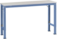 Manuflex AU7051.5007 Werk achtergrond tafel universele speciale met melamine schijf, bxdxh = 1500 x 800 x 722 1022 mm Stralend blauw (RAL 5007)