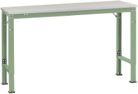 Manuflex AU7097.6011 Werk achtergrond tafel universele speciale met kunststof plaat, bxdxh = 1750x1000x722 1022 mm Reseda groen (RAL 9010)