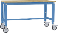 Manuflex AU7355.5012 Werktafel universele speciale mobiel met multiplex plaat, bxdxh = 1500 x 800 x 752 972 mm Lichtblauw (RAL 5012)