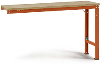 Manuflex AU8125.2001 Werk aanschuiftafel universele speciale met multiplex plaat, bxdxh = 2000 x 1000 x 722 1022 mm Rood oranje (RAL 2001)