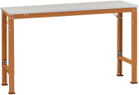 Manuflex AU8087.2001 Werk aanschuiftafel universele speciale met kunststof plaat, bxdxh = 1750 x 800 x 722 1022 mm Rood oranje (RAL 2001)