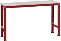 Manuflex AU8111.3003 Werk aanschuiftafel universele speciale met melamine schijf, bxdxh = 2000 x 800 x 722 1022 mm Robijn rood
