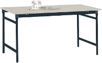 Manuflex BB3011.7016 Bijzettafel basis stationair met melamine tafelblad in antraciet RAL 7016, bxdxh: 1000 x 600 x 780 mm Antraciet