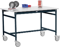 Manuflex BB4015.7016 Bijzettafel basismobiel met multiplex plaat in antraciet RAL 7016, bxdxh: 1000 x 600 x 850 mm Antraciet