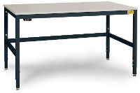 Manuflex LC3118.7016 ESD ESD werktafel CANTOLAB speciale met melamine schijf, bxdxh = 2000 x 800 x 752 952 mm Antraciet