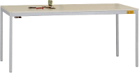 Manuflex LD1913.9006 ESD ESD werktafel UNIDESK met rubber schijf, onderstel aluzilver vergelijkbaar met RAL 9006, bxdxh = 1600 x 800 x 720 730 mm