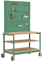 Manuflex MW2011.6011 Mobiele werkbank model 3 met Geolied luchtfilter multiplex afdekplaat 30 mm bxdxh 1135 x 590 x 810 mm