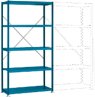 Manuflex RP1051.5012 Magazijnstelling basismodule (b x h x d) 1030 x 2000 x 300 mm Staalbodem