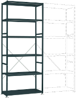 Manuflex RP1251.7016 Magazijnstelling basismodule (b x h x d) 1030 x 2500 x 300 mm Staalbodem