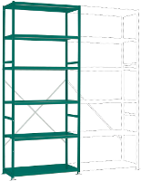 Manuflex RP1254.0001 Magazijnstelling basismodule (b x h x d) 1030 x 2500 x 600 mm Staalbodem
