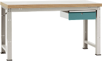 Manuflex WP5407.5021 Compleet werkbank reden PROFI standaard met kunststof plaat, bxdxh = 1500 x 700 x 840 mm