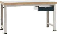 Manuflex WP5407.7016 Compleet werkbank reden PROFI standaard met kunststof plaat, bxdxh = 1500 x 700 x 840 mm
