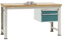 Manuflex WP5667.5021 Compleet werkbank reden PROFI standaard met kunststof plaat, bxdxh = 2000 x 700 x 840 mm