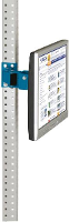Manuflex ZB3630.5007 Monitor dragers voor universele en professionele met 80 mm dubbel scharnier, VESA adapter 100 mm, in stralend blauw RAL 5007