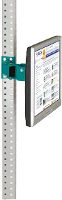 Manuflex ZB3630.5021 Monitor dragers voor universele en professionele met 80 mm dubbel scharnier, VESA adapter 100 mm, in waterblauw RAL 5021