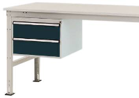Manuflex ZB4512.7016 Behuizing onderbouw stationair, gebruiksh. 300 Mm met 2 lades. Voor tafel diepte 800 mm