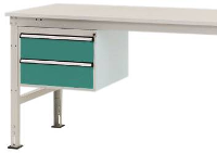 Manuflex ZB4513.0001 Behuizing onderbouw stationair, gebruiksh. 300 Mm met 2 lades. Voor tafel diepte 1000 mm