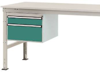 Manuflex ZB4564.0001 Behuizing onderbouw stationair, gebruiksh. 300 Mm met 2 lades. Voor tafel diepte 1200 mm