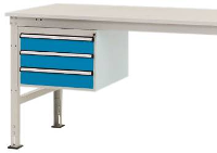 Manuflex ZB4617.5012 Behuizing onderbouw mobiel, gebruiksh. 300 Mm met 3 lades. Voor tafel diepte 1200 mm