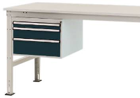 Manuflex ZB4666.7016 Behuizing onderbouw mobiel, gebruiksh. 300 Mm met 3 lades. Voor tafel diepte 1000 mm
