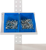 Manuflex ZB4782.7035 Schuine opberger voor kleine onderdelen voor bevestiging aan opbouw portals of op geperforeerde platen