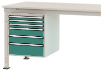 Manuflex ZB4912.0001 Behuizing onderbouw stationair, gebruiksh. 500 Mm met 6 lades. Voor tafel diepte 800 mm
