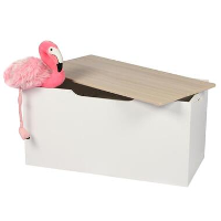 MARBEAUX Opbergbox met Deksel Opberger Speelgoedbak 80x40cm Wit Opbergdoos