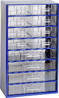 MARS Svratka Werkplaatsmagazijnkast (b x h x d) 306 x 551 x 155 mm Aantal vakken: 12 Vaste onderverdeling Inhoud 1 stuk(s)