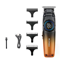 MARSKE MS 5601 Haarknipmachine voor Mannen met Fade Ontwerp LED display Draadloos USB oplaadbaar RVS bladen 1800mAh batt