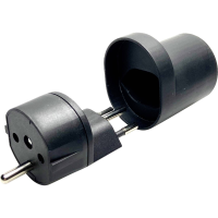 Martin Kaiser 181/sw/1 Reisstekker Fix Adapter CH Typ 12/Schuko denzentraler Steckeransatz, IP 20, schwarz