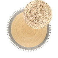 MARTS   Vloerkleed   Beige/Grijs   200 cm   Jute