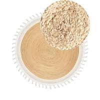 MARTS   Vloerkleed   Beige/Wit   200 cm   Jute