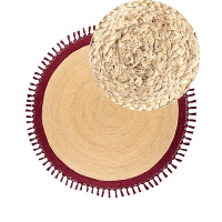 MARTS   Vloerkleed   Donkerrood   200 cm   Jute