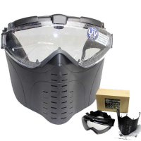 Marui Anti Fog Ventilated Tactical Airsoft Electric Full Face Mask Gas Mask For Outdoor Sport Paintball Cs Movie Prop With Goggle