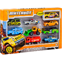 Matchbox Gift Pack 9 auto's Assortiment product, schaal 1:16