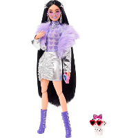 Mattel Barbie Extra Fur Purple Boots pop