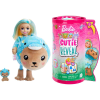 Mattel Cutie Reveal Chelsea met kostuumthema pop Teddybeer als dolfijn