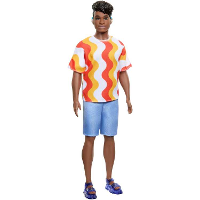 Mattel Fashionistas   Ken   With hearing aids and orange shirt pop