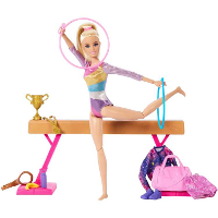 Mattel Turnen speelset pop met evenwichtsbalk