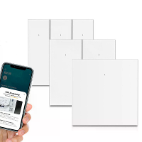 Matter Slimme WIFI LED Lichtschakelaar EU Plug 1/2/3 Geen neutraal draad vereist Stemcontrole met Homekit Alexa Google H