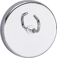Maul Magneet (Ø x h) 52 mm x 31 mm Rond, Met haak Zilver 1 stuk(s) 6155596