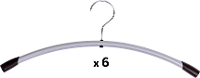 Maul Kledinghanger 9452290 (b x h) 460 mm x 170 mm Staal, Kunststof Zilver, Zwart 6 stuks