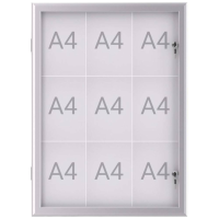 Maul Wissellijst MAULexcite Voor papierformaat: 9 x DIN A4 Tegen regen beschermde buitenruimte 6653908 Aluminium Zilver 1 stuk(s)