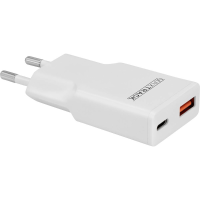 Maxtrack Laadadapter 30 W USB C, USB A USB PD 3.0, Fast Charge Wit