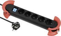 Maxtrack NV 60 5 L Stekkerdoos met schakelaar Zwart Randaarde stekker 1 stuk(s)