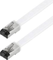 Maxtrack TI56 5L RJ45 Netwerkkabel, patchkabel CAT 8.1 U/FTP 5 m Wit Plat 1 stuk(s)