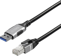 Maxtrack USB 3.2 Gen 1 (USB 3.0) / RJ45 Netwerk Adapter CAT 6 [1x USB 3.0   1X RJ45 stekker] 1 m Zwart